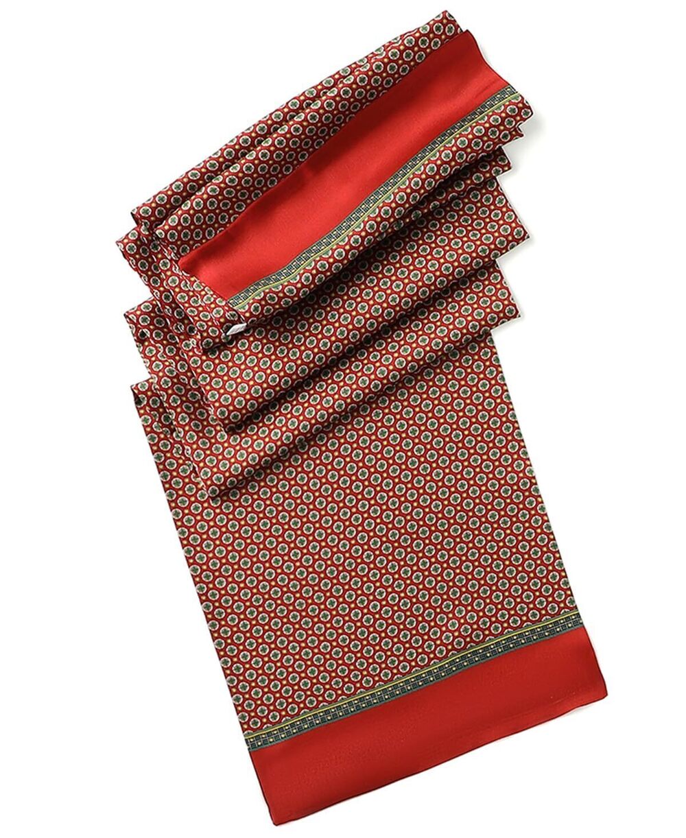 6696 100 Silk Scarf Double Layers Fashion Neckerchief Formal Casual Red